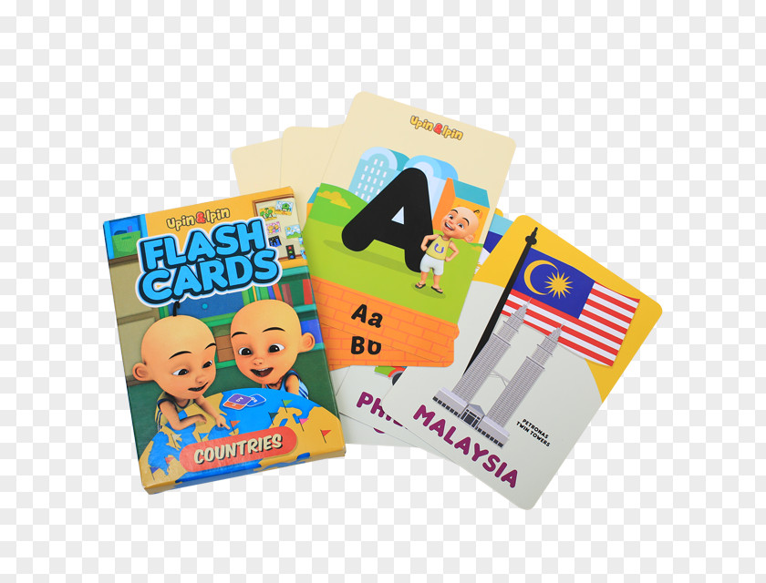 Upin Ipin Game Toy Plastic Flashcard Product PNG
