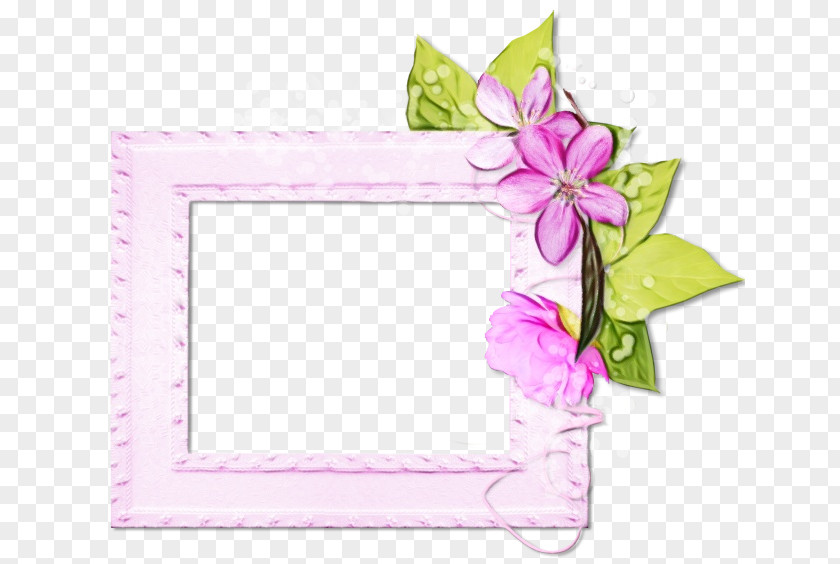 Wildflower Plant Pink Background Frame PNG