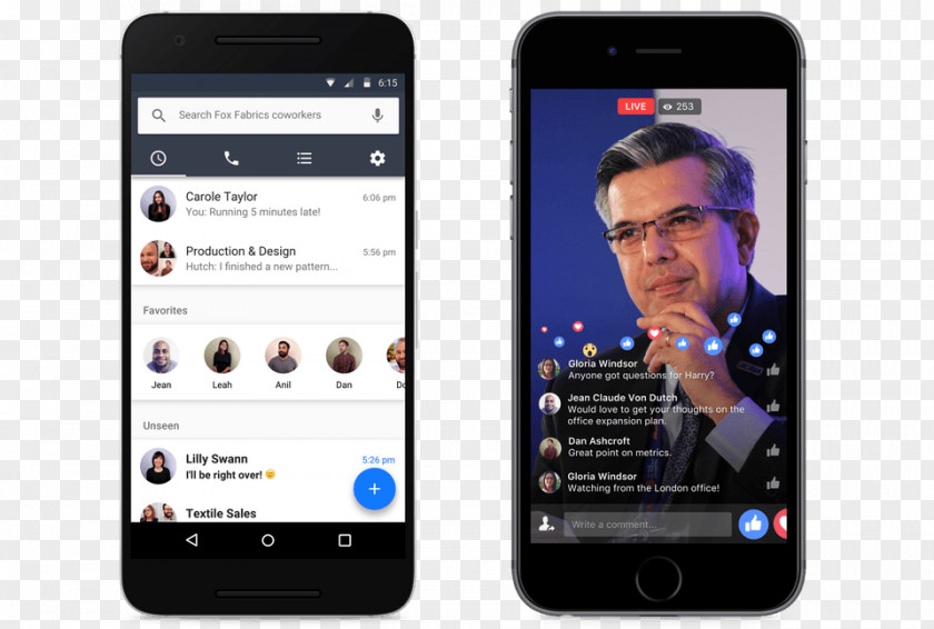 Facebook Workplace By Mobile Phones Messenger PNG