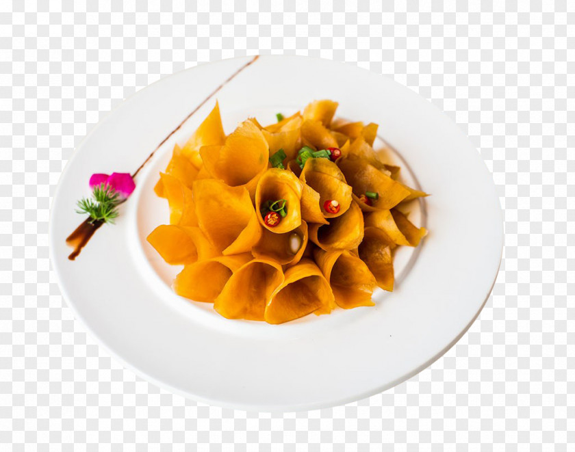 Lightly Fried Butterfly Face Taglierini Vegetarian Cuisine Chinese Dish Frying PNG