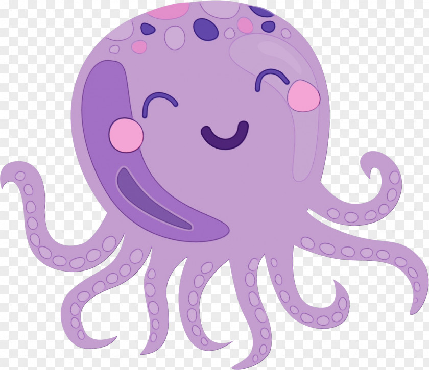 Octopus Giant Pacific Purple Cartoon PNG