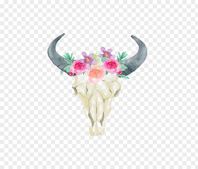 Sheep Skull Cattle Wedding Invitation Bull Horn Printing PNG