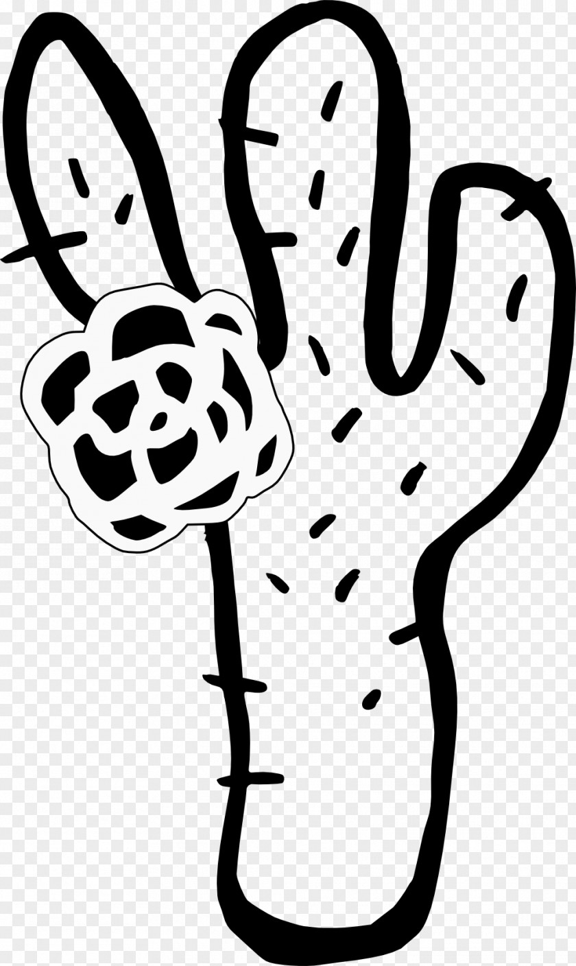 Black Cactus And White Clip Art PNG