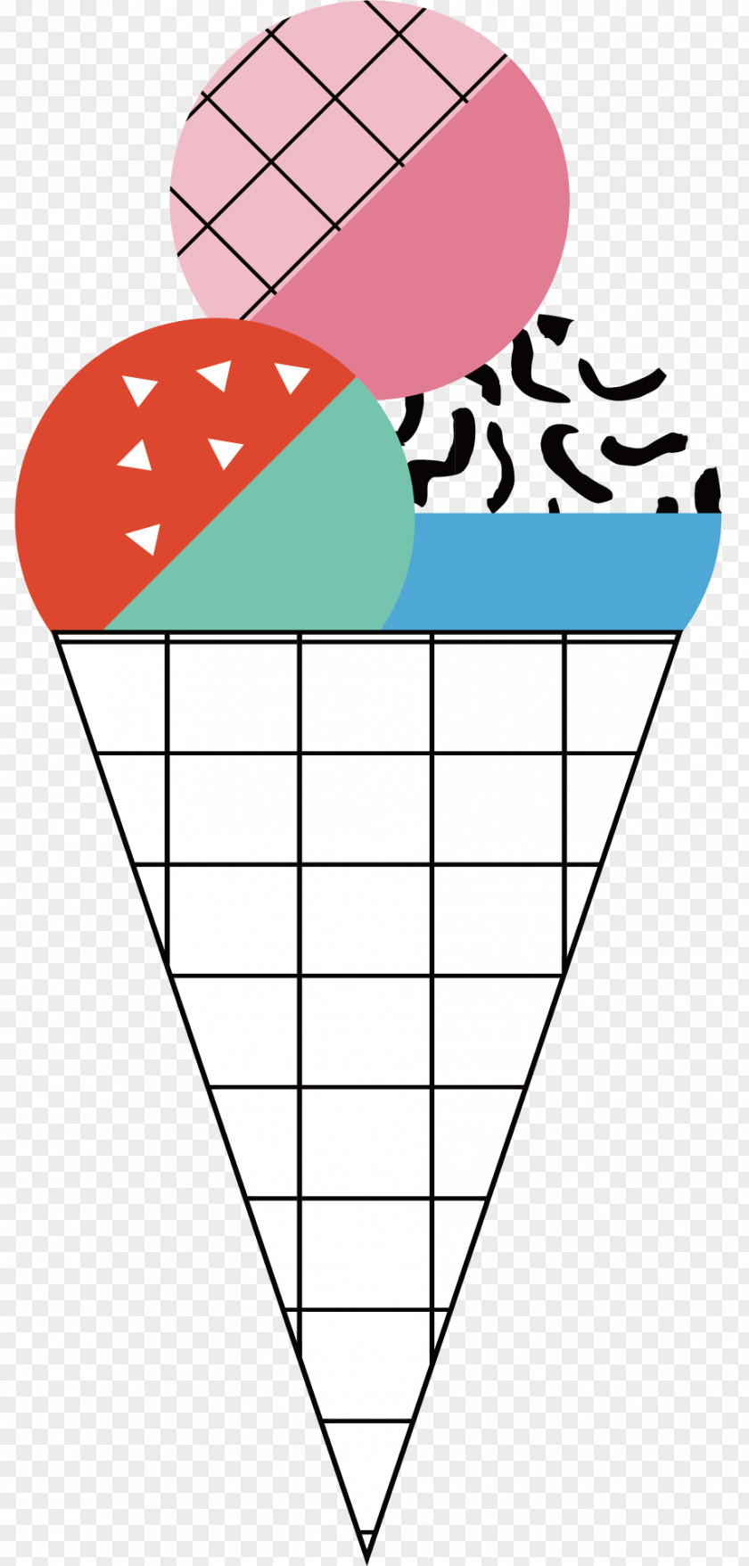 Cartoon Ice Cream Vector Graphic Design PNG