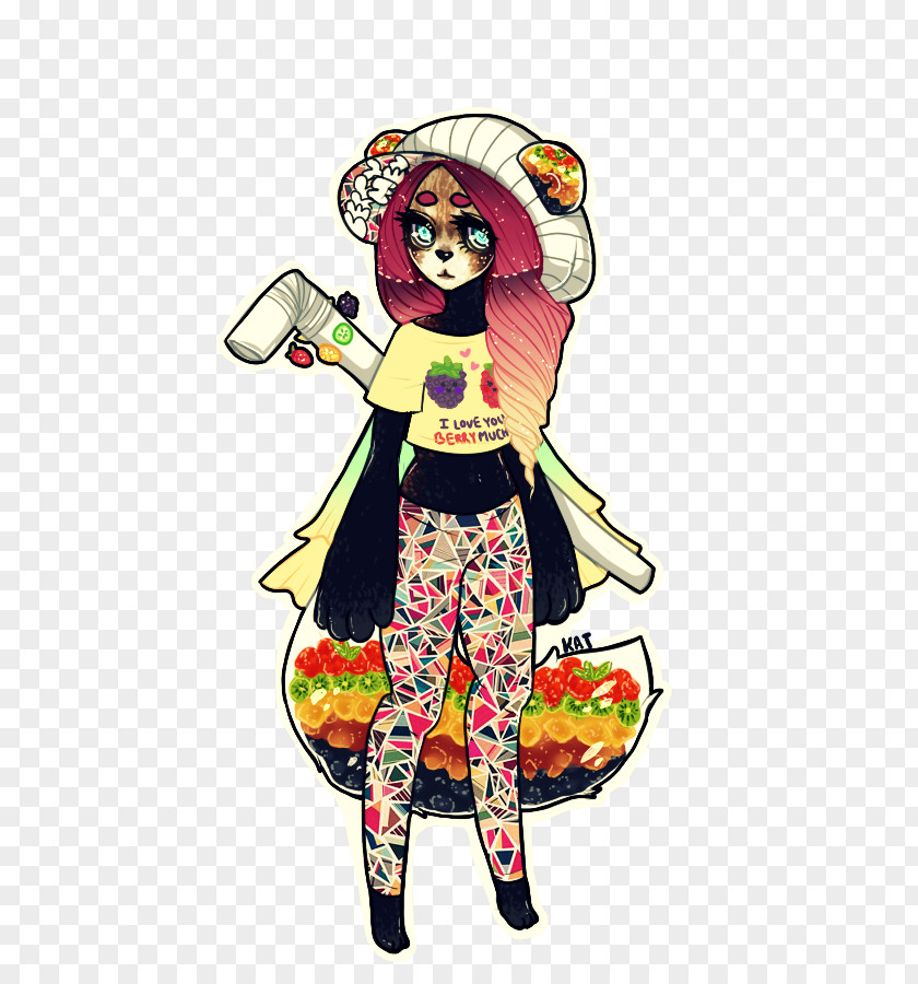 Fruit Pattern Art Clown Costume PNG