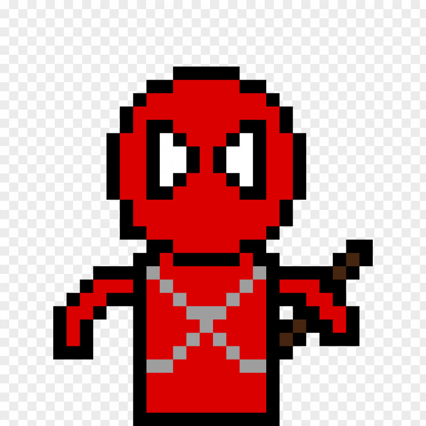 Pixel Art Image Deadpool Spider-Man PNG