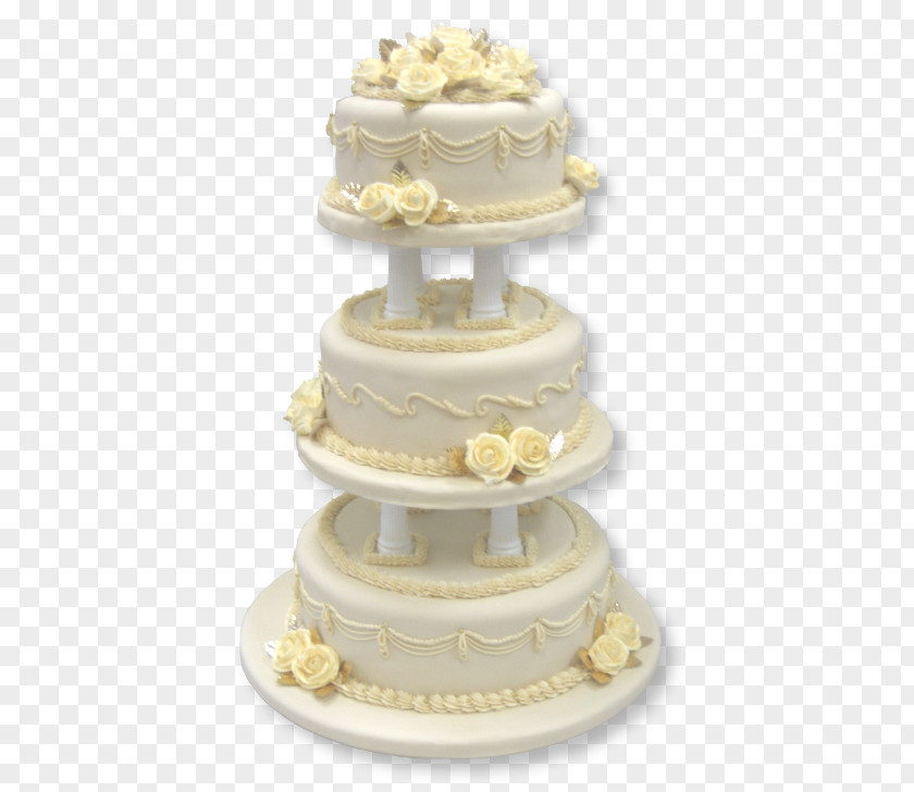 Wedding Cake Torte Buttercream Decorating PNG