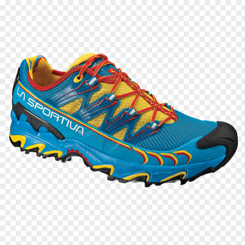 Yellow Blue La Sportiva Sneakers Shoe Trail Running PNG