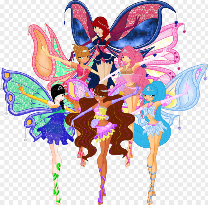 Orange Fairy Wings Girls Musa Bloom Winx Club: Believix In You Mission Enchantix Stella PNG