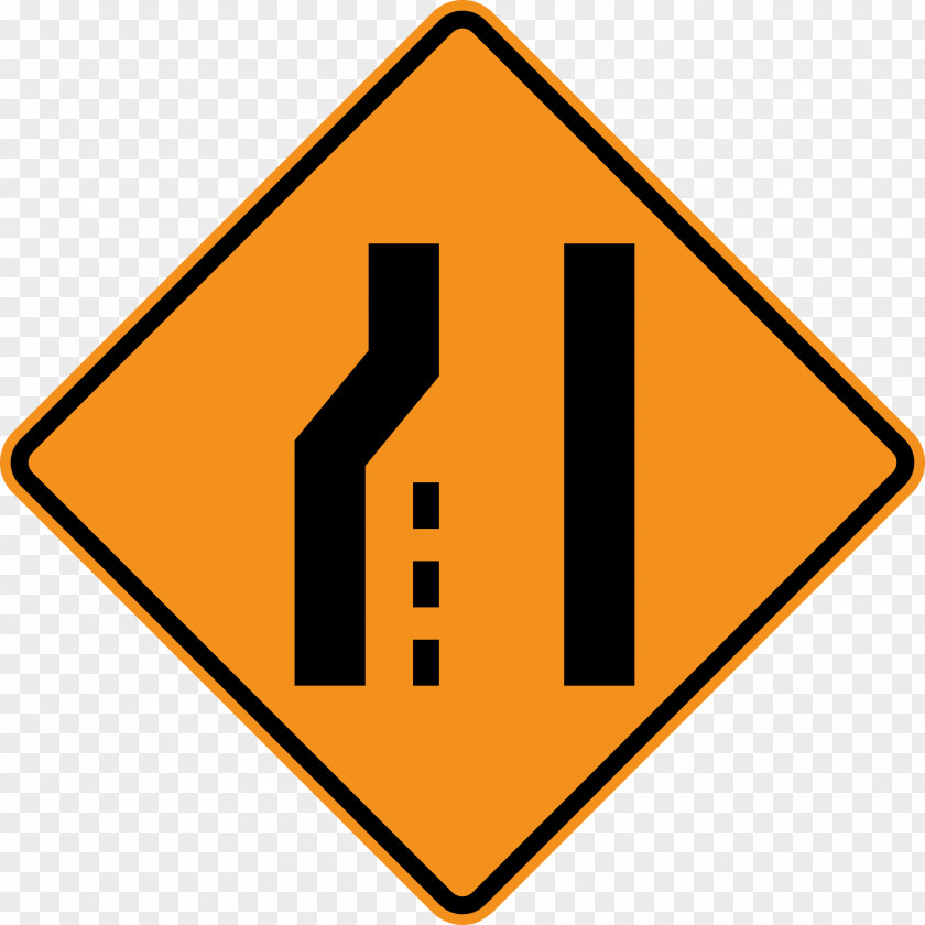 Road Traffic Sign Lane Warning Merge PNG