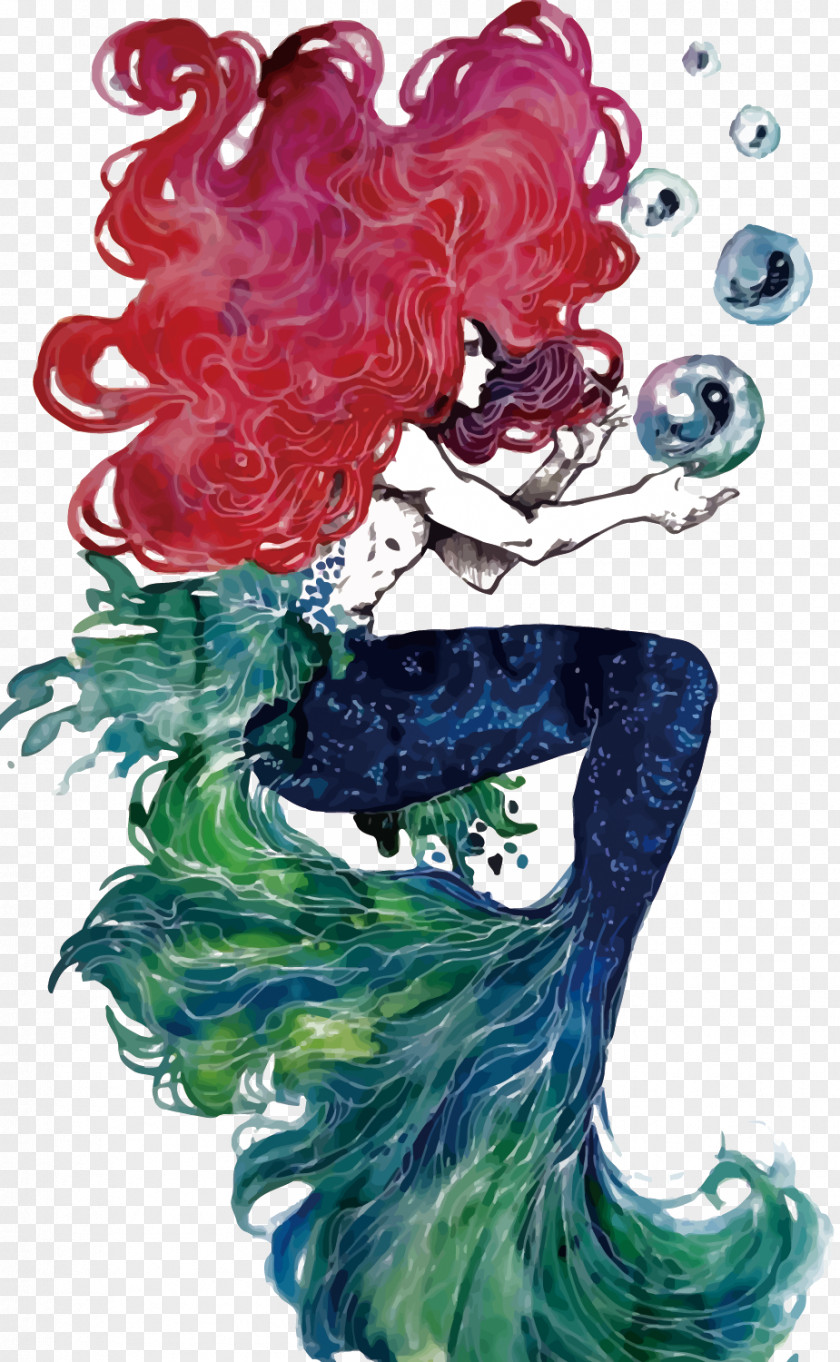 Vector Mermaid Ariel The Little Illustration PNG