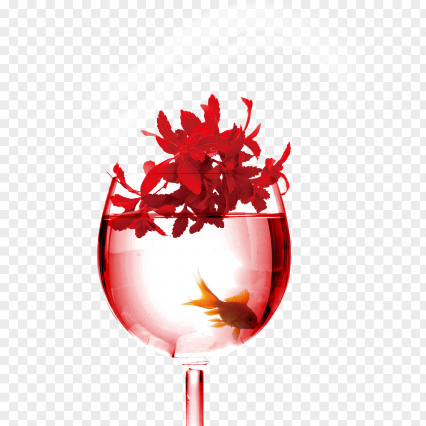 Red Wine Glass Heart Wallpaper PNG