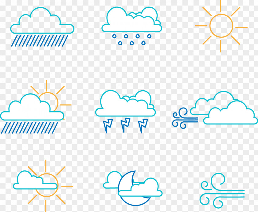 Vector Hand-drawn Weather Icon Download Meteorology Wind PNG