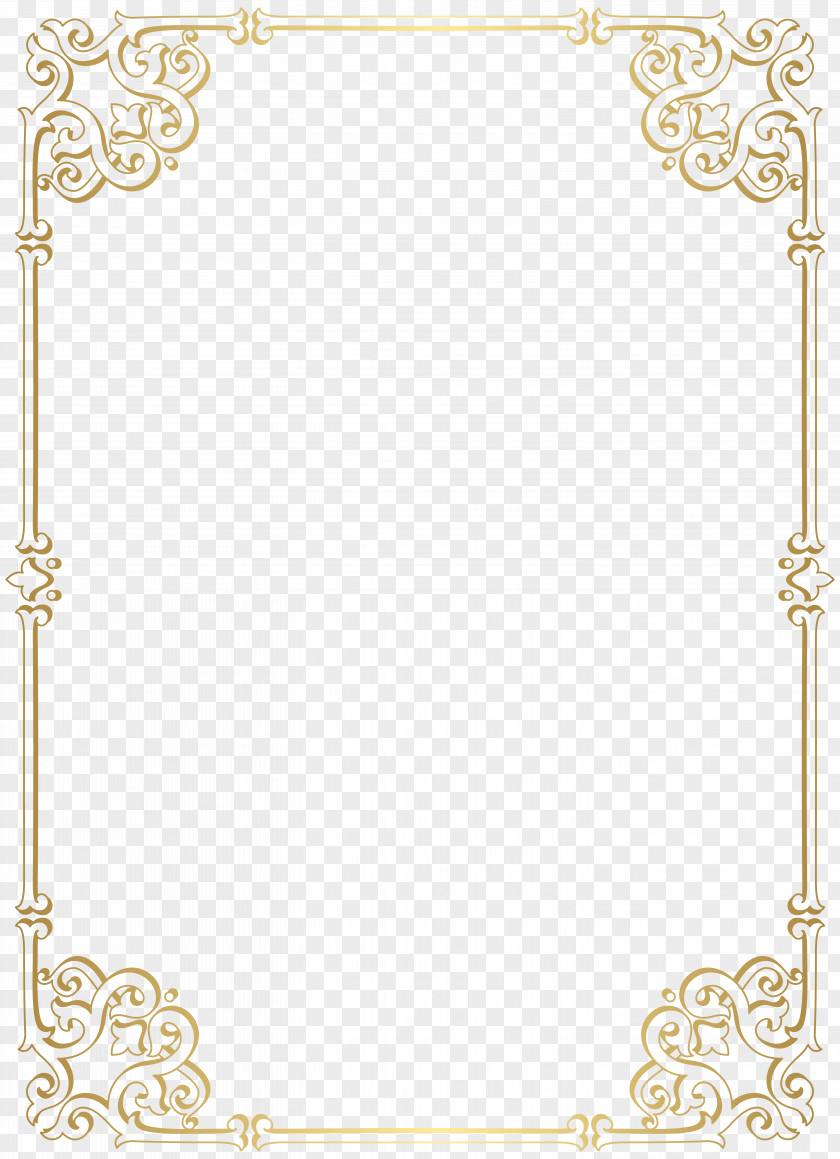 Decorative Border Frame Clip Art PNG Image - PNGHERO