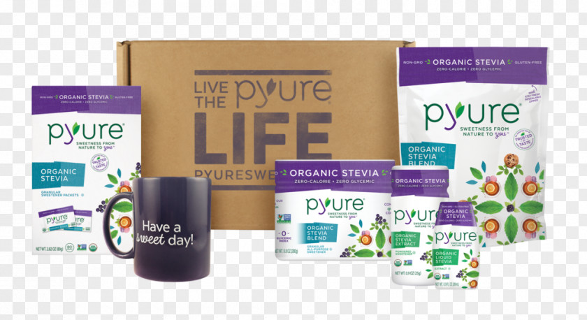 Sweet Box Sugar Substitute Stevia Pyure Brands Ounce PNG