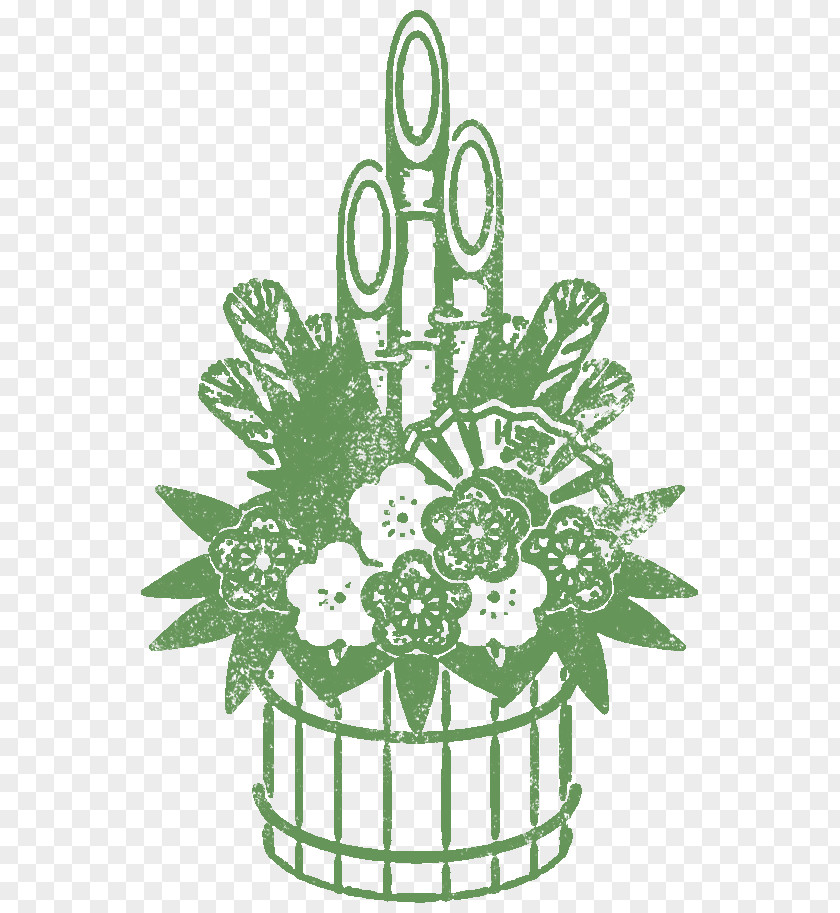 Design Floral Flowerpot Leaf Font PNG
