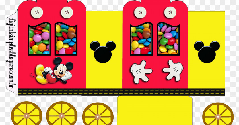 Mickey Mouse Minnie Popcorn Birthday Cake PNG