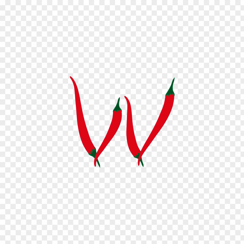 Pepper Alphabet W Logo Text Red Font PNG