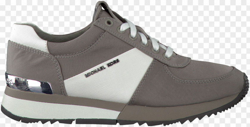 Michael Kors Shoe Sneakers Grey Leather White PNG