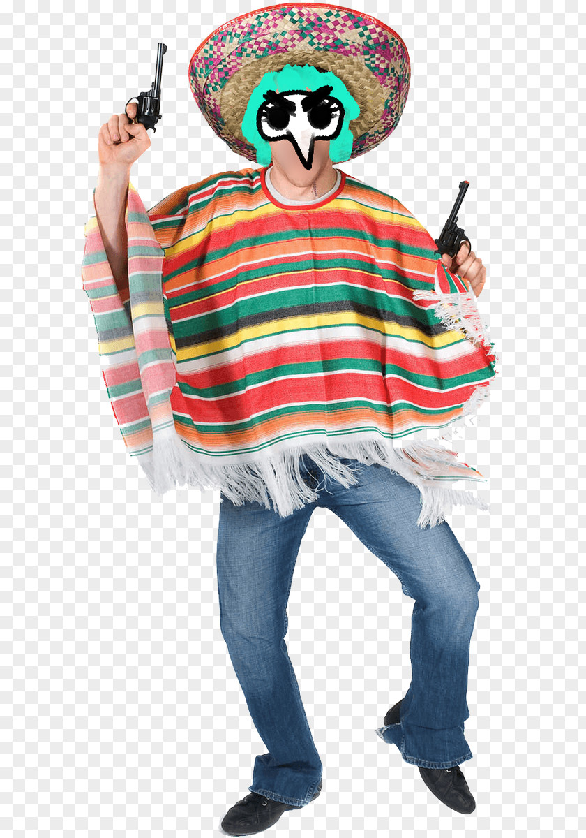 Party Costume Adult Rainbow Mexican Poncho PNG