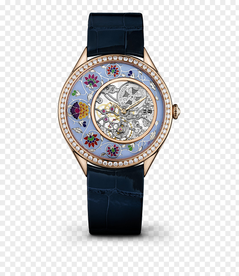 Vacheron Constantin Watches The Female Form Carved Blue Automatic Watch Clock Movement PNG