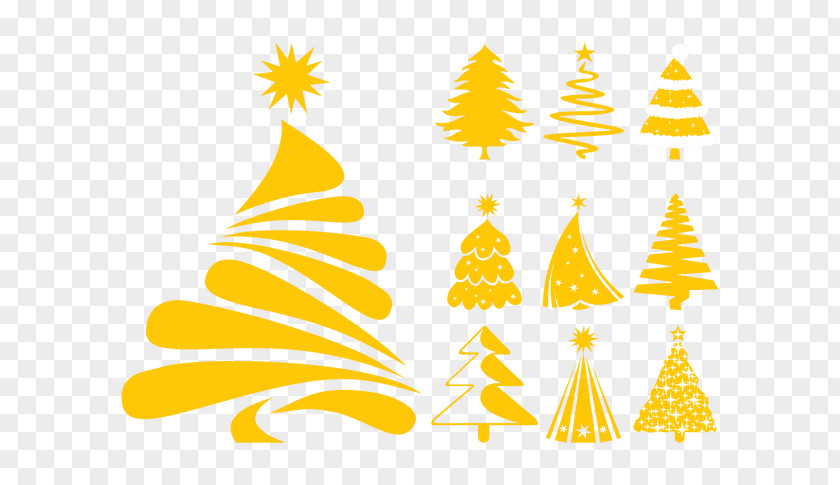 Golden Christmas Tree 25 December Ornament Spruce PNG