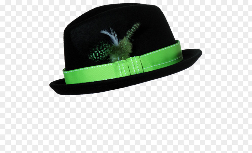 Hat Top Fedora Green Lime PNG