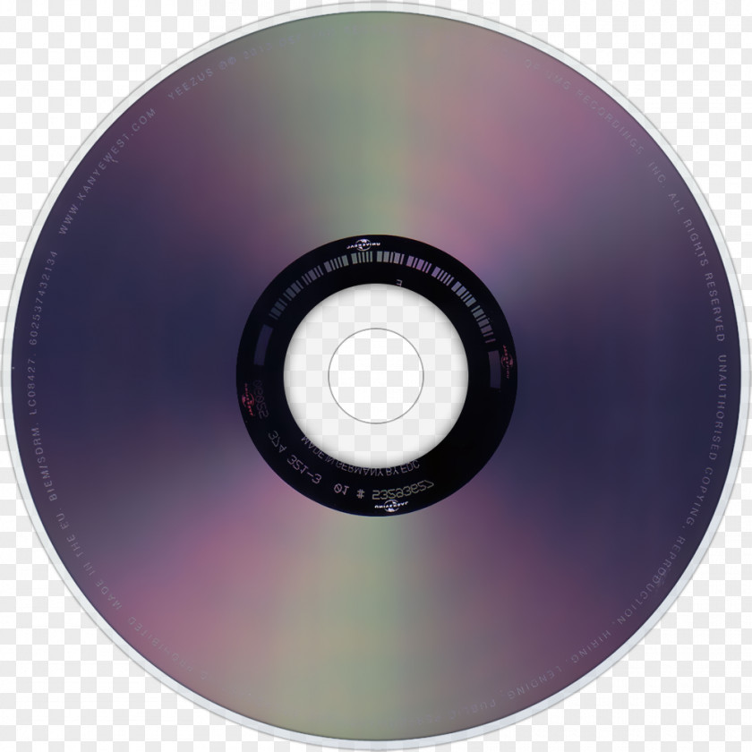 KANYE Compact Disc Yeezus Chicago Album Cover PNG
