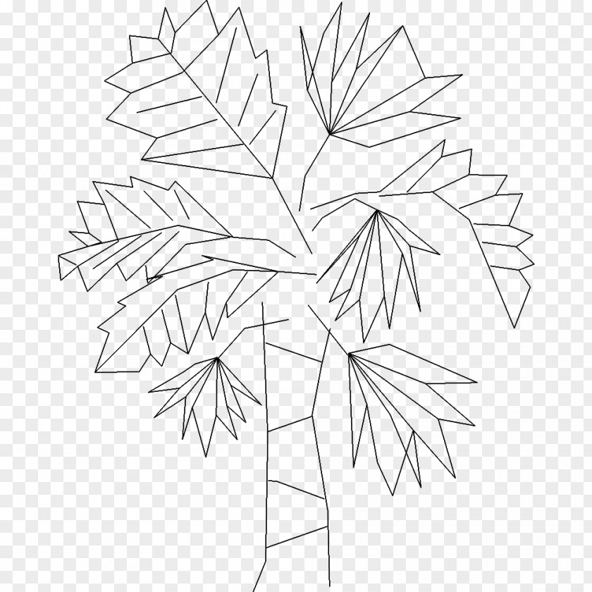 Leaf Twig Line Art Drawing Flowering Plant Stem PNG