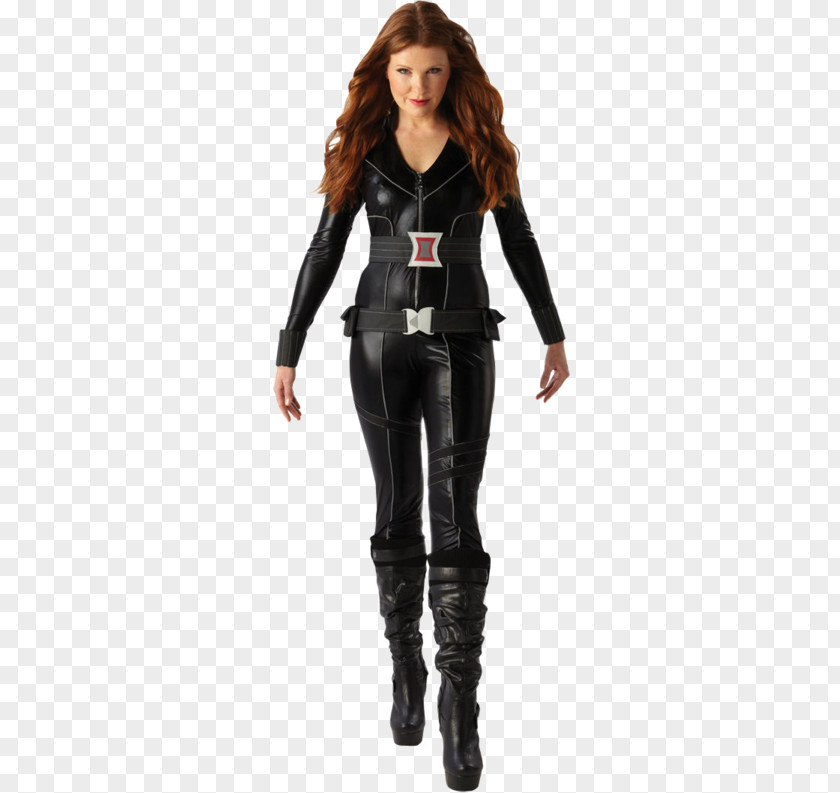 Scarlett Johansson Black Widow The Avengers Captain America Costume PNG