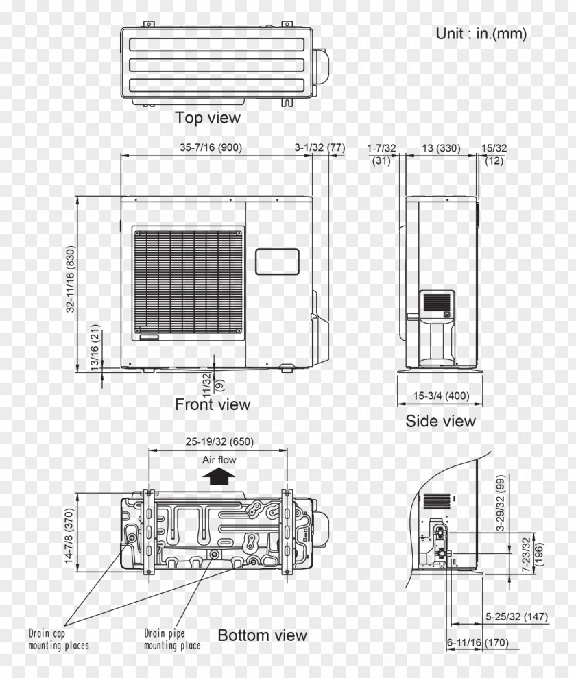 Floor Plan Unit Of Measurement Air Conditioning Architecture Fujitsu PNG