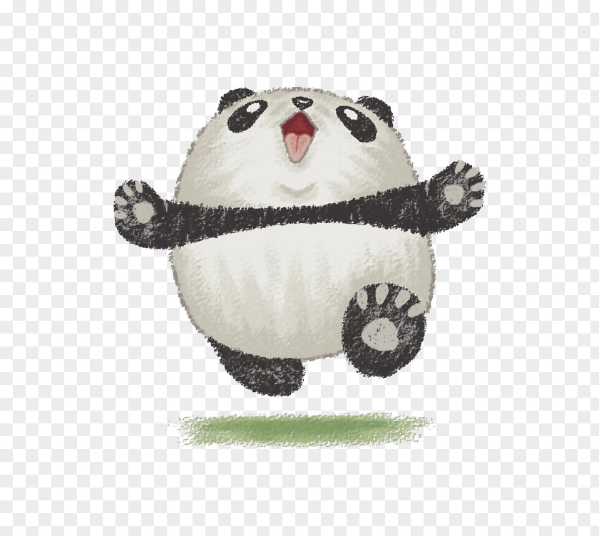 Hand-painted Panda Giant Bear Drawing Dribbble Illustration PNG