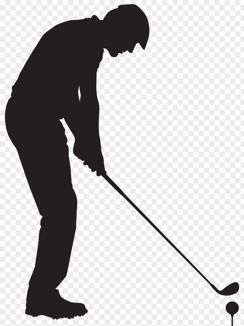Man Playing Golf Silhouette Clip Art Image PNG