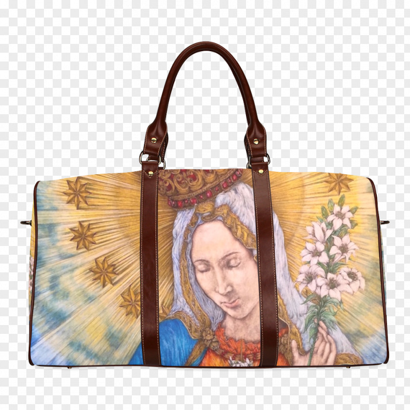 Virgin Mary Tote Bag Handbag Leather PNG
