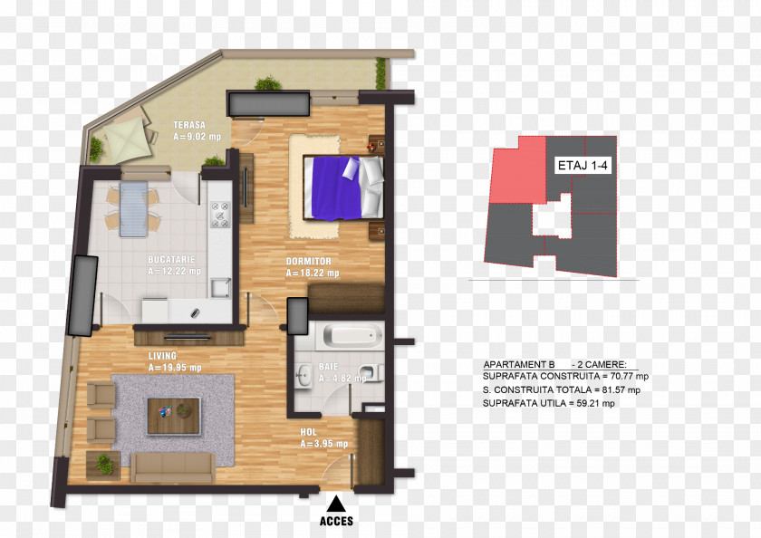 Apartment Lake Lacul Morii Room Floor Plan PNG