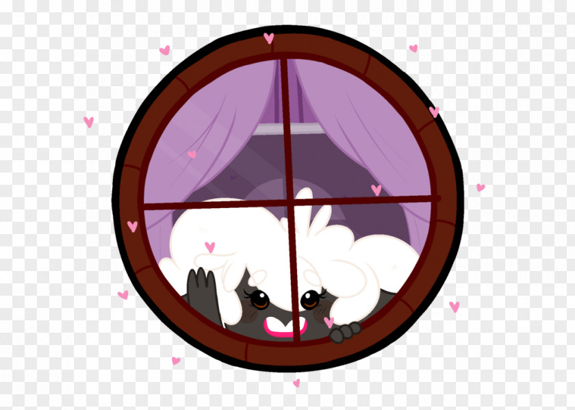 Flock Window Purple Brown Cartoon PNG