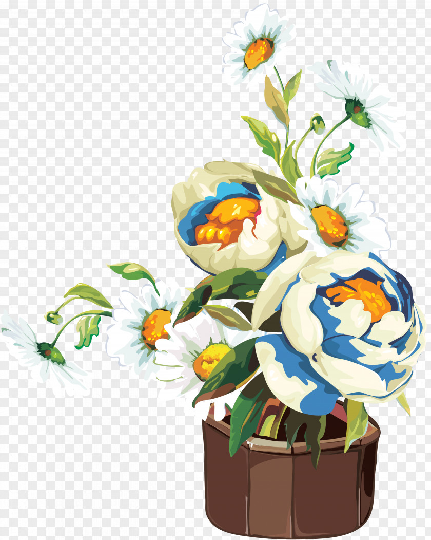 Floral Design Watercolor Painting Flower Flowerpot Clip Art PNG