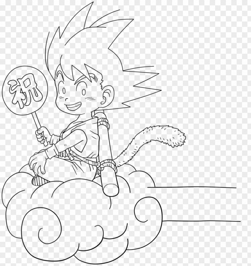 Goku Line Art Dragon Ball Drawing Cartoon PNG