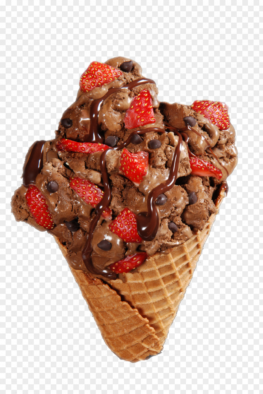 Ice Cream Chocolate Cones Sundae Waffle PNG