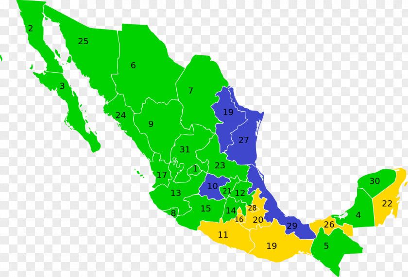 Mexico United States Administrative Divisions Of Mexican General Election, 2012 Map PNG