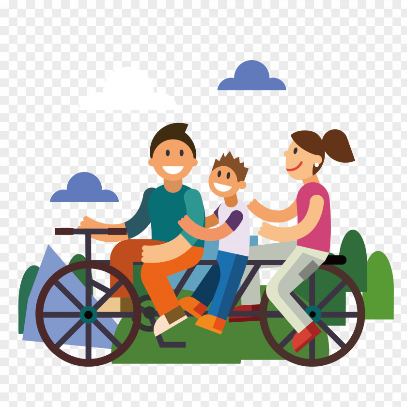 Bicycling Poster Cartoon Image Drawing Illustration Animation PNG