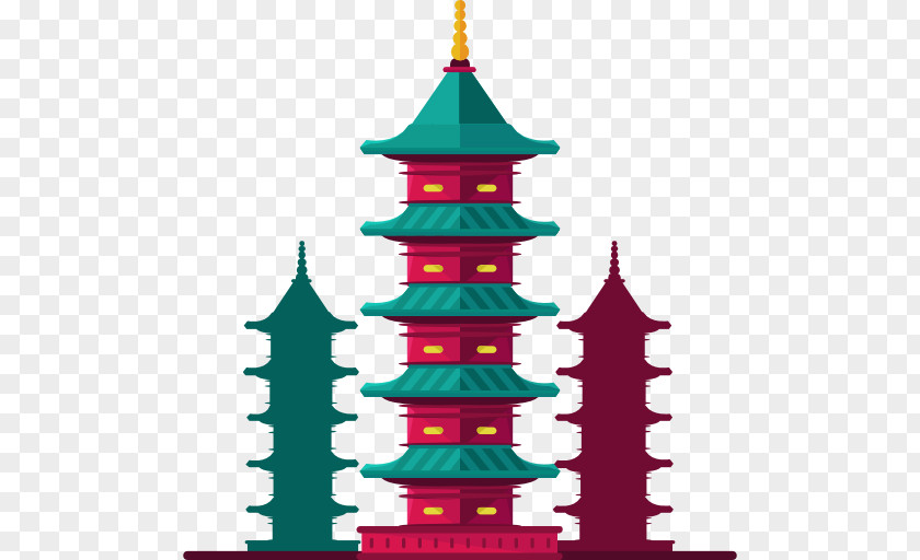 Building Pagoda Clip Art PNG