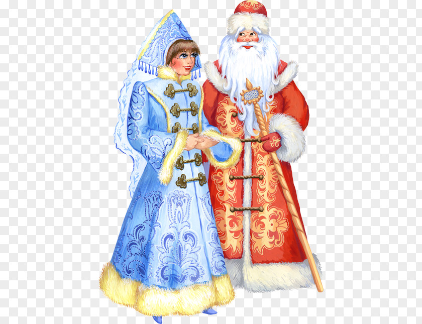 Ded Moroz Santa Claus Snegurochka Christmas Ornament New Year PNG