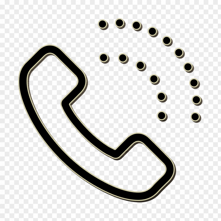 Phone Call Icon Dashed Elements PNG