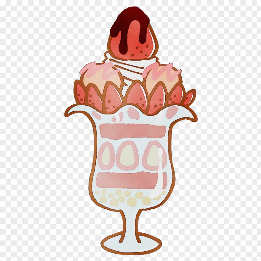 Sundae Ice Cream Cone Cartoon Fruit PNG