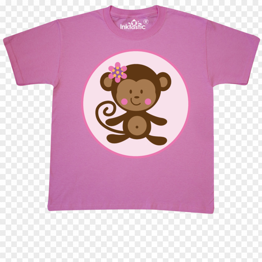 The Little Monkey Scatters Flowers T-shirt Child Cuteness Clip Art PNG