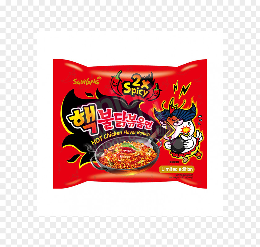 Hot Chicken Flavor Ramen Instant Noodle Buldak Korean Cuisine PNG