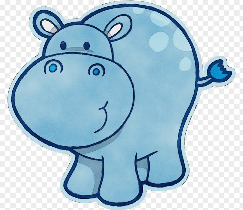 Sticker Snout Cartoon Blue Clip Art Nose PNG