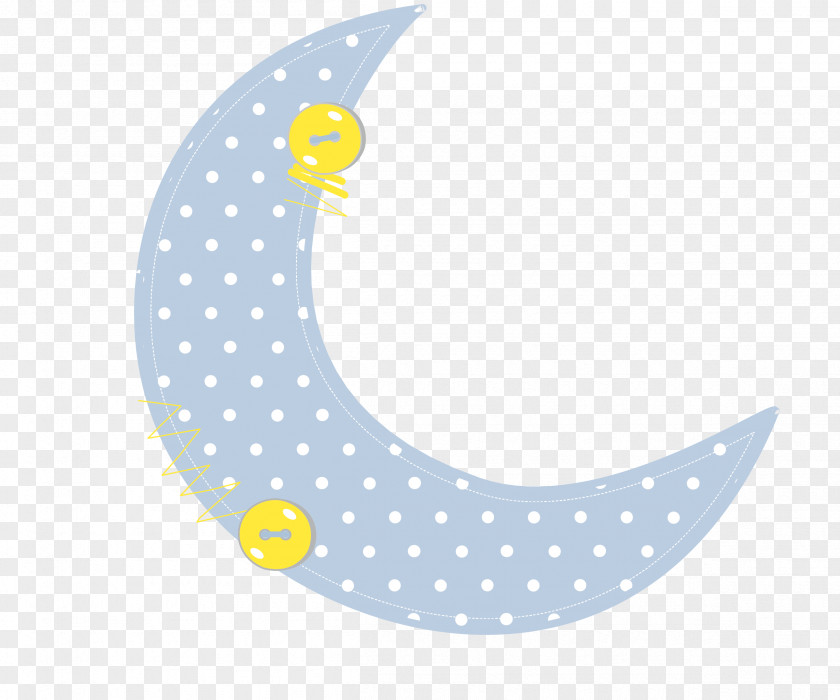 Vector Cloth Moon Polka Dot Yellow Font PNG