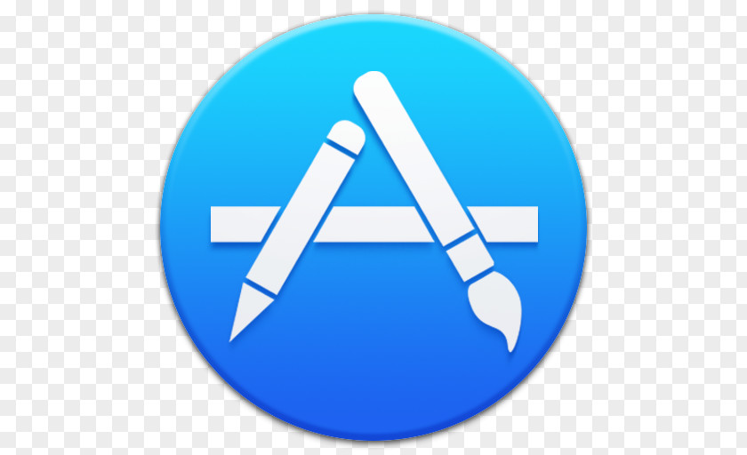 Apple Appstore Blue Computer Icon Symbol PNG